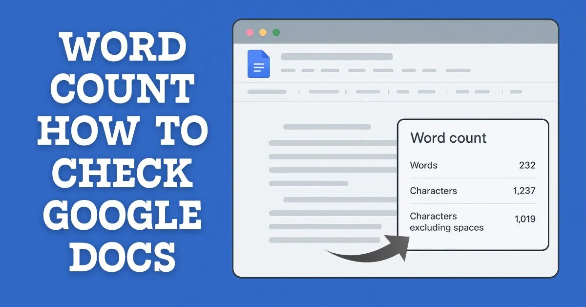 Word Count How to Check Google Docs